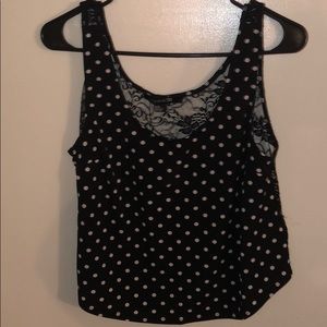 Forever 21 Polka Dot Crop Tank Top